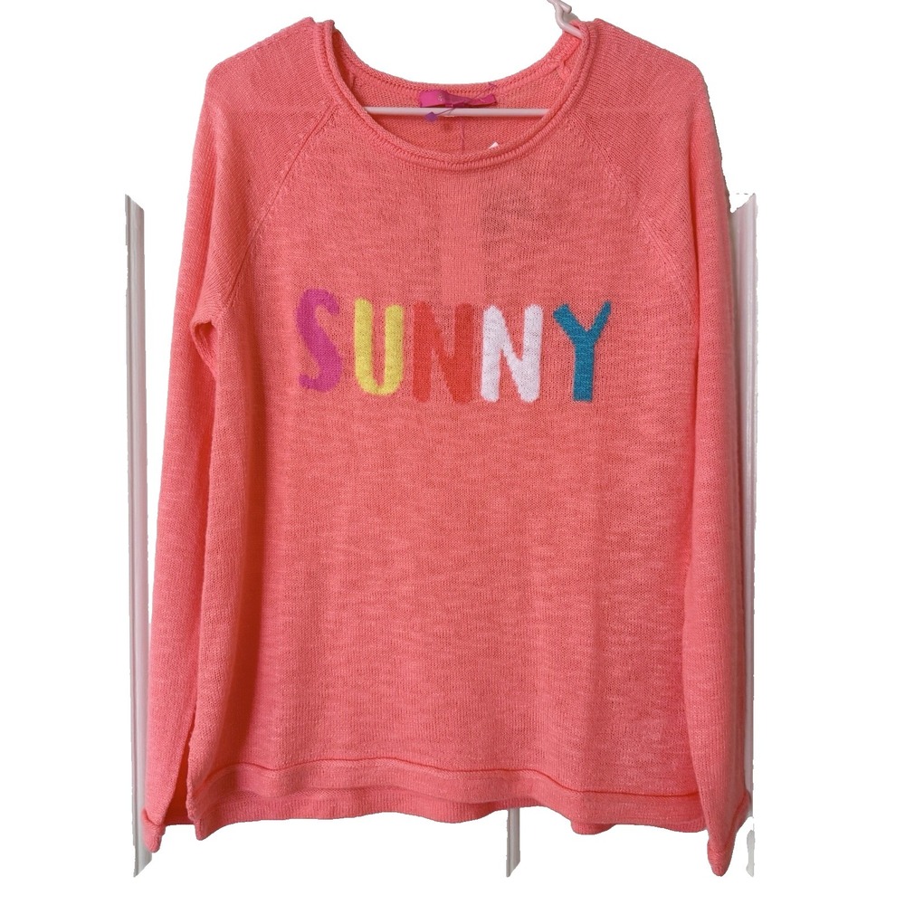 NEW Lilly Pulitzer Danette Sweater Womens S Papaya Punch  Sunny Intarsia 008693